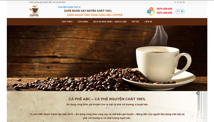 mau website ban hang cafe