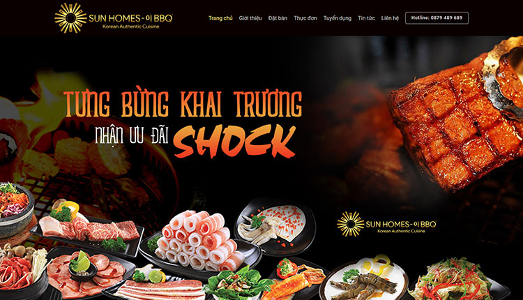 mau website nha hang bbq